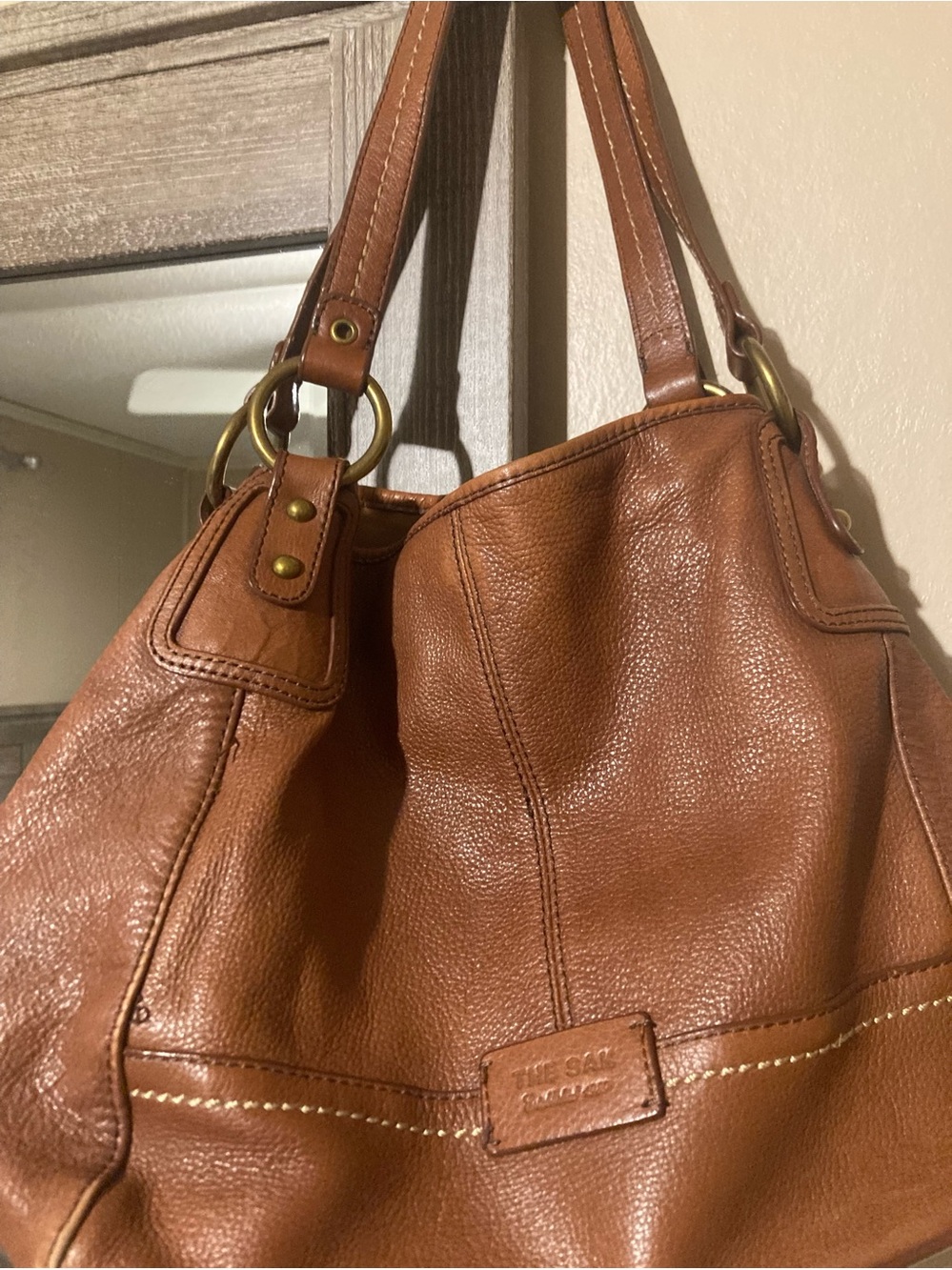 The Sak Brown Leather Shoulder Bag